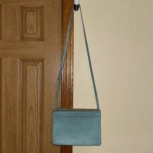 Celine large trio aqua leather Crossbody